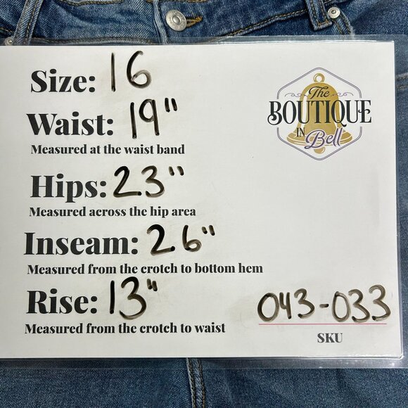 Wonderly  Womens 16R Curvy Vintage Straight Cropped Jeans High Rise Denim Slim - Picture 14 of 16